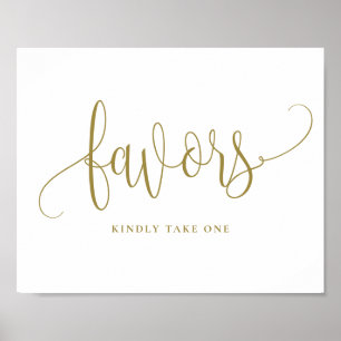 Gouden mooie kalligrafie script feest gunsten poster