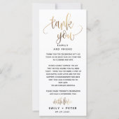 Gouden mooie script typografie trouw bedankt (Voorkant)