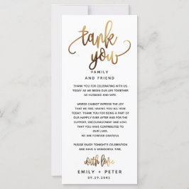 Gouden mooie script typografie trouw bedankt