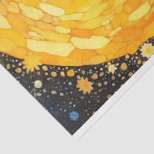 Gouden Moonlight Meisje Art Nouveau Bloemen Decoup Tissuepapier (Detail)