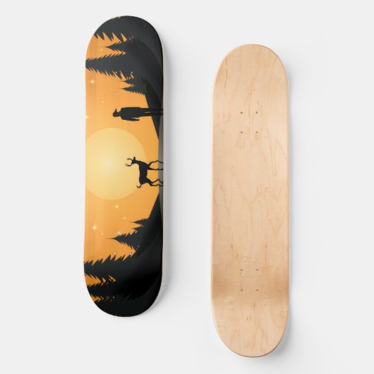 Gouden Moonlight Sereniteit Persoonlijk Skateboard (Voorkant)