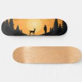 Gouden Moonlight Sereniteit Persoonlijk Skateboard (Horizontaal)