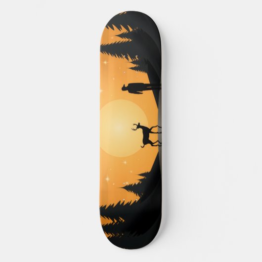 Gouden Moonlight Sereniteit Persoonlijk Skateboard (Voorkant)