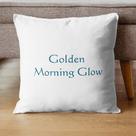 Gouden Morgen Gloed Modern Schrift Kussen