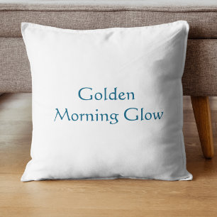 Gouden Morgen Gloed Modern Schrift Kussen