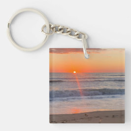Gouden Morgen Vloed | Virginia Beach Zonsopgang Sleutelhanger