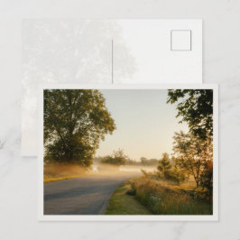 Gouden Morgenmist Plattelandsweg Briefkaart
