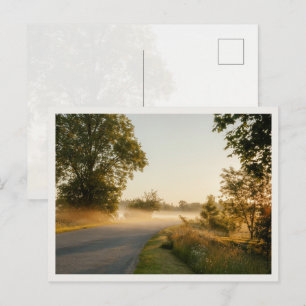 Gouden Morgenmist Plattelandsweg Briefkaart