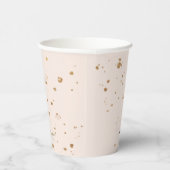 Gouden Mos Eucalyptus Modern Blush Bruiloft Feest Papieren Bekers (Rechts)