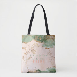 Gouden Mos Eucalyptus Moderne Abstracte Bruiloftsb Tote Bag