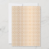 Gouden Moskee & Geometrische Islamitische bruiloft Kaart (Achterkant)