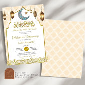 Gouden Moslim Tahara Besnijdenis Ceremonie Kaart