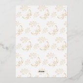 Gouden Mot Prettige Feestdagen Natuur Fotolijst (Achterkant)