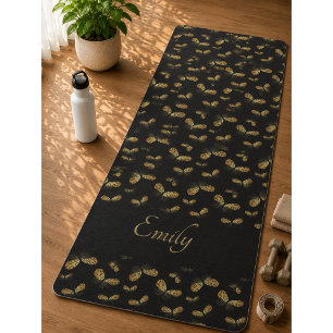 Gouden Mot Vlinder Patroon Yoga Mat