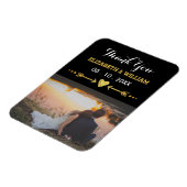 Gouden motief bruiloft magneet gunst foto dank u (Linkerzijde)