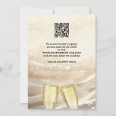 Gouden Mousserende Bruch en Bubbly Vrijgezellenfee Kaart (Achterkant)