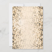 Gouden Mousserende Lights SWEET 16 Party Uitnodigi Kaart (Achterkant)