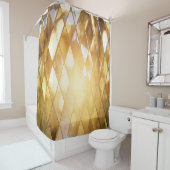 Gouden mozaïek: glanzend glaseffect. douchegordijn (In situ)
