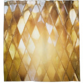Gouden mozaïek: glanzend glaseffect. douchegordijn (Voorkant)