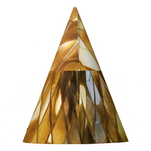 Gouden mozaïek: glanzend glaseffect. feesthoedjes (Achterkant)