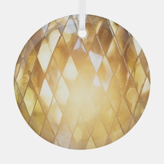 Gouden mozaïek: glanzend glaseffect. glas ornament (Voorkant)