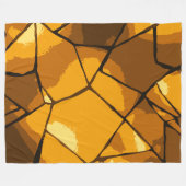 Gouden Mozaïek Glaskunst Fleece Deken (Voorkant (Horizontaal))