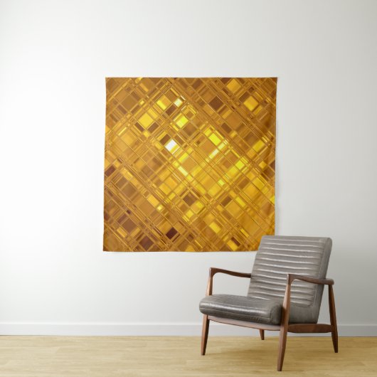 Gouden mozaïek: luxe gouden achtergrond wandkleed (In situ)