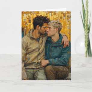 Gouden Mozaïek Omhelzing Kaart
