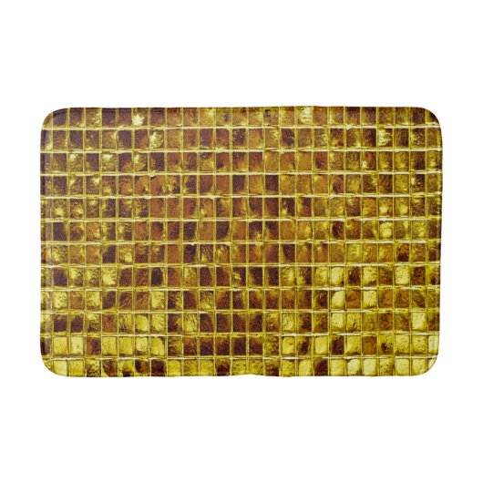 Gouden mozaïek Tegels Elegant Modern Luxury Badmat (Voorkant)