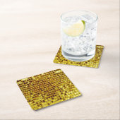 Gouden mozaïek Tegels Elegant Modern Luxury Kartonnen Onderzetters (Insitu)