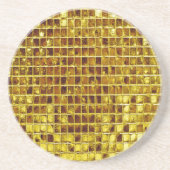 Gouden mozaïek Tegels Elegant Modern Luxury Zandsteen Onderzetter (Voorkant)