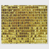 Gouden Mozaïek Tegels Elegante Moderne Decoupage Cadeaupapier (Vlak)