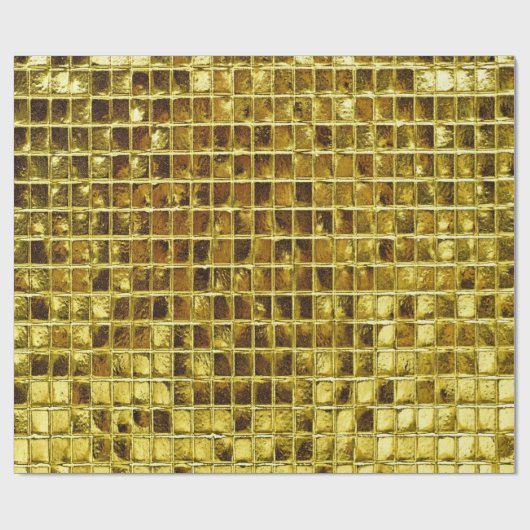 Gouden Mozaïek Tegels Elegante Moderne Decoupage Cadeaupapier (Vlak)