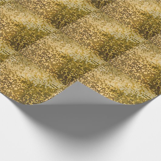 Gouden mozaïek: vierkante Tegels textuur. Cadeaupapier (Hoek)