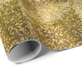 Gouden mozaïek: vierkante Tegels textuur. Cadeaupapier (Rol Hoek)