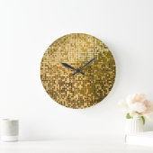 Gouden mozaïek: vierkante Tegels textuur. Grote Klok (Huis)