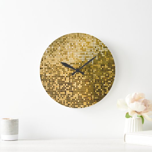 Gouden mozaïek: vierkante Tegels textuur. Grote Klok (Huis)