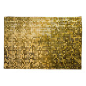 Gouden mozaïek: vierkante Tegels textuur. Kussensloop (Achterkant)