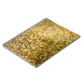 Gouden mozaïek: vierkante Tegels textuur. Notitieboek (Linkerzijde)