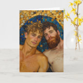 Gouden Mozaïekomarming Kaart (Gele Bloem)
