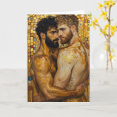 Gouden Mozaïekomhelzing Kaart (Gele Bloem)