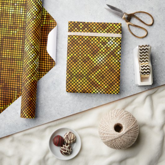 Gouden Mozaïekpatroon Cadeaupapier (Crafts)