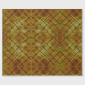 Gouden Mozaïekpatroon Cadeaupapier (Vlak)