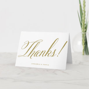 Gouden Mr. & Mrs. Elegante Script Trouw Dankjewel Bedankkaart
