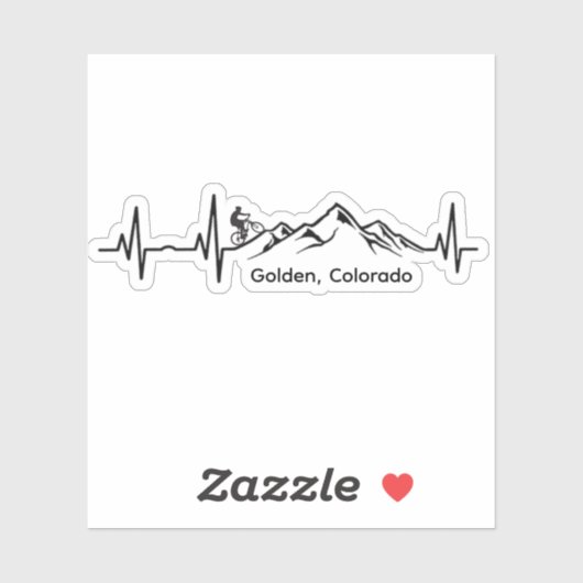 Gouden MTB Vinyl Sticker (Vel)