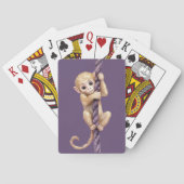 Gouden Munt Aap Paarse Touw Pokerkaarten (Achterkant)
