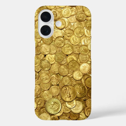 Gouden Munt Collectie Hoesje-Mate iPhone Case (Achterkant)