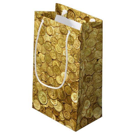gouden munt collectie klein cadeauzakje (Achterkant Gekanteld)