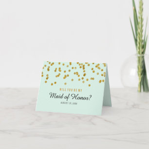 Gouden Munt Confetti Wil Je Mijn Getuige Zijn