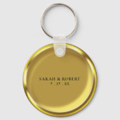 Gouden Munt Elegante Luxe Bruidsmeisje Bruiloft Fa Sleutelhanger (Achterkant)